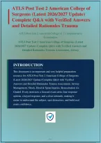 Atls Post Test 2 American College Of Surgeons Complete Q&A With Verified Answers And Detailed Rationales Trauma Assessment&comma; Airway Management&comma; Shock&comma; Head & Spine Injuries&comma; Resuscitation 2026