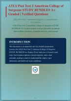 Atls Post Test 2 American College Of Surgeons Study Bundles A&plus; Graded Questions And Correct Answers With Rationales&vert; Instant Download