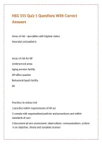 NSG 555 Quiz 1 Questions With Correct Answers