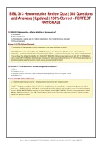 BIBL 313 Hermeneutics Review Quiz &vert; 340 Questions&NewLine;and Answers &vert;&vert;Updated &vert; 100&percnt; Correct - PERFECT&NewLine;RATIONALE