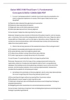 Galen NSG 3100 Final Exam 1 &vert; Fundamental Concepts & Skills I &lpar;2026&rpar; Actual Q&A PDF