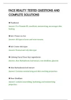 Face Reality Tested Questions And&NewLine;Complete Solutions&NewLine;
