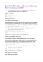 Galen NSG 3100 Final Exam 3&vert; Fundamental Concepts & Skills I &lpar;2026&rpar; Actual Q&A PDF