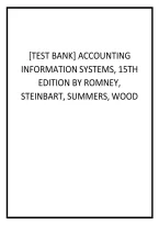 Test Bank For Accounting Information Systems&comma; 15th Edition by Romney&comma; Steinbart&comma; Summers&comma; Wood all chapters&period;