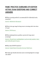 Family Practice Guidelines 6Th Edition&NewLine;Actual Exam Questions And Correct&NewLine;Answers&NewLine;