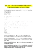 UPTP Exam 1 with all Correct & 100&percnt; Verified Answers &vert;Actual Complete Update &vert;Already Graded A&plus;