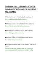 Family Practice Guidelines 6Th Edition&NewLine;Examination Test Complete Questions&NewLine;And Answers