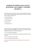 Georgette Pmhnp Exam 2026&sol;2027 Questions And Correct Answers Graded A&plus;&NewLine;&NewLine;