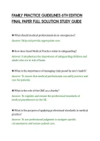 Family Practice Guidelines 6Th Edition&NewLine;Final Paper Full Solution Study Guide&NewLine;