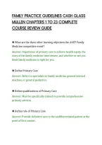 Family Practice Guidelines Cash Glass&NewLine;Mullen Chapters 1 To 23 Complete&NewLine;Course Review Guide