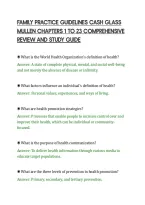 Family Practice Guidelines Cash Glass&NewLine;Mullen Chapters 1 To 23 Comprehensive&NewLine;Review And Study Guide