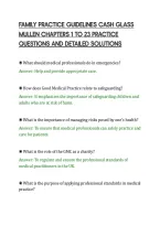 Family Practice Guidelines Cash Glass&NewLine;Mullen Chapters 1 To 23 Practice&NewLine;Questions And Detailed Solutions