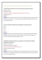 North Carolina Fire Sprinkler Contractor Certification Practice Examination 2026&sol;2027 &vert; Practice Questions & Answers &vert; Exam Prep