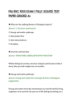 Fau Bsc 1005 Exam 1 Fully Solved Test&NewLine;Paper Graded A&plus;