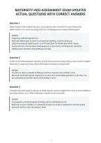 Maternity Hesi Assignment Exam Updated&NewLine;Actual Questions With Correct Answers
