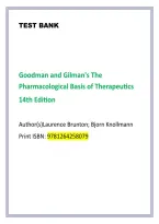 Goodman & Gilman&rsquo;s The Pharmacological Basis of Therapeutics 14th Edition Test Bank &ndash; All Chapters Pharmacology & Therapeutics Exam Prep