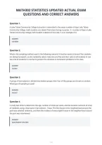 Math302 Statistics Updated Actual Exam&NewLine;Questions And Correct Answers