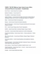 NR509 &sol; NR 509 Midterm Study Guide &lpar;Latest 2026&rpar;&colon; Advanced Physical Assessment - Chamberlain
