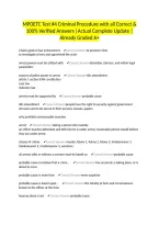 MPOETC Test &num;4 Criminal Procedure with all Correct & 100&percnt; Verified Answers &vert;Actual Complete Update &vert;Already Graded A&plus;