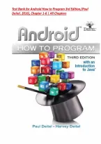 TEST BANK &mdash; Android How to Program&comma; 3rd Edition &mdash; Paul Deitel&comma; Harvey Deitel &mdash; ISBN 9780134444307 &vert; Chapter 1-10 &vert; All Chapters 