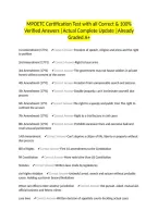 MPOETC Certification Test with all Correct & 100&percnt; Verified Answers &vert;Actual Complete Update &vert;Already Graded A&plus;