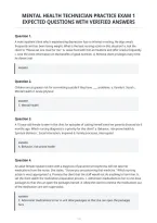Mental Health Technician Practice Exam 1&NewLine;Expected Questions With Verified Answers