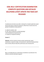 Icml Mla I Certification Examination &NewLine;Complete Questions And Detailed &NewLine;Solutions Latest Update This Year Just &NewLine;Released