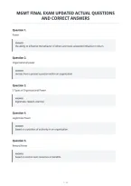 Mgmt Final Exam Updated Actual Questions&NewLine;And Correct Answers