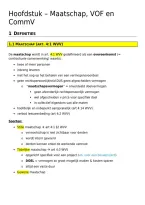 samenvatting Maatschap&comma; VOF&comma; CommV &vert; Arteveldehogeschool