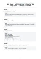 Mh Exam 2 Latest Actual With Verified&NewLine;Questions & Correct Answers