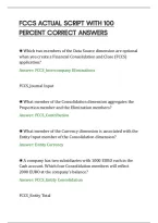 Fccs Actual Script With 100&NewLine;Percent Correct Answers&NewLine;