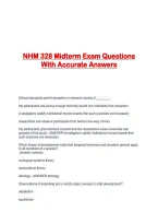 NHM 328 Midterm Exam Questions With Accurate Answers