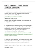Fccs Complete Questions And&NewLine;Answers Graded A&plus;