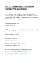 Fccs Comprehensive Test Paper&NewLine;With Solved Questions