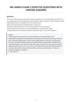 Mh Sample Exam 2 Expected Questions With&NewLine;Verified Answers