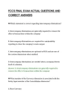 Fccs Final Exam Actual Questions And&NewLine;Correct Answers&NewLine;