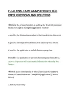 Fccs Final Exam Comprehensive Test&NewLine;Paper Questions And Solutions&NewLine;