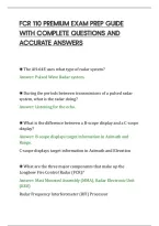 Fcr 110 Premium Exam Prep Guide&NewLine;With Complete Questions And&NewLine;Accurate Answers&NewLine;