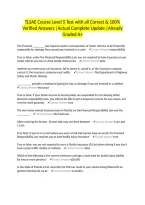 TLSAE Course Level 5 Test with all Correct & 100&percnt; Verified Answers &vert;Actual Complete Update &vert;Already Graded A&plus;