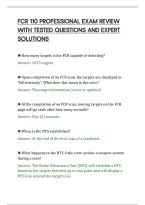 Fcr 110 Professional Exam Review&NewLine;With Tested Questions And Expert&NewLine;Solutions&NewLine;