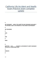 California Life Accident and Health Exam Practice&period;
