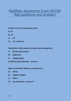 Pipefitter Apprentice Exam &period;NCCER&period; Test questions and answers&period;