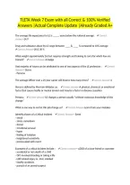 TLETA Week 7 Exam with all Correct & 100&percnt; Verified Answers &vert;Actual Complete Update &vert;Already Graded A&plus;