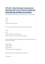 Rttt 204 &ndash; Clinical Oncology Ii Comprehensive Exam 2026-2027 Latest Updated Version 200 Questions And Answers Just Released &period;Pdf&NewLine;&NewLine;