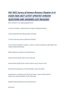 Hsc 4551 Survey Of Human Diseases Chapters 4&ndash;6 Exam 2026-2027 Latest Updated Version Questions And Answers Just Released &period;Pdf&NewLine;&NewLine;