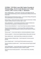 NUR2063 &sol; NUR 2063 &lpar;Latest 2026 Update&rpar; Essentials of Pathophysiology &vert; Review Guide Questions and Verified Answers &vert; 100&percnt; Correct &vert; Grade A - Rasmussen