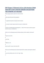 Emt Chapter 37 Obstetrics & Care Of The Newborn Exam 2026-2027 Latest Updated Version 100 Questions And Answers Just Released &period;Pdf&NewLine;&NewLine;Emt Chapter 37 Obstetrics & Care Of The Newborn Exam 2026-2027 Latest Updated Version 100 Questions And Answers Just Rele