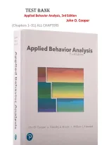 Applied Behavior Analysis 3rd Edition - Instructor's Manual & Test Bank with Answer Key by John O&period; Cooper &vert; Chapter 1-31 &vert; All Chapters 
