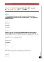 TNCC FINAL EXAM TEST Latest 2026-2027 100&percnt; Correct Questions with Correct Answers GRADED A&plus;