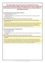 Ohio Mpje Sullivan Exam Actual Exam&vert;&vert; Ohio Multistate Pharmacy&NewLine;Jurisprudence Examination &lpar;Mpje&rpar; &vert;&vert; Most Recent Exam&vert;&vert; Actual Complete Real&NewLine;Exam Questions And Correct Answers &lpar;Verified Answers&rpar; Already Graded A&plus; &vert;&NewLine;Guaranteed Success&excl;&excl;